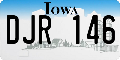 IA license plate DJR146