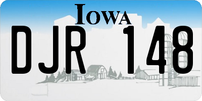 IA license plate DJR148