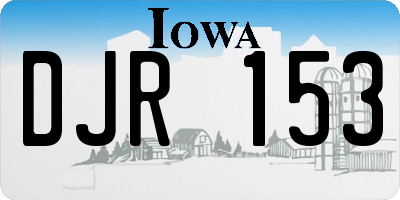 IA license plate DJR153