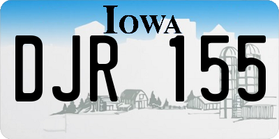 IA license plate DJR155