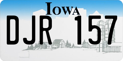 IA license plate DJR157