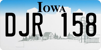 IA license plate DJR158