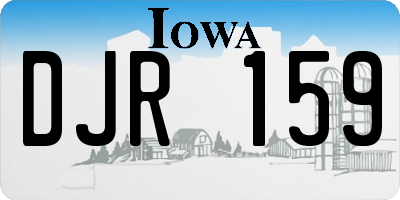 IA license plate DJR159