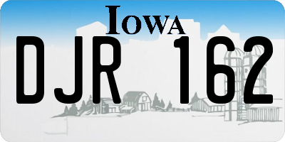 IA license plate DJR162