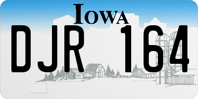 IA license plate DJR164
