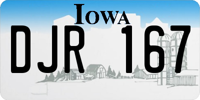 IA license plate DJR167