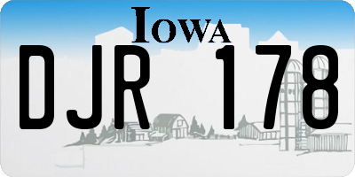 IA license plate DJR178