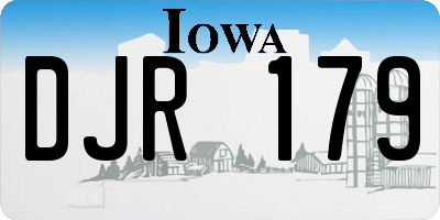 IA license plate DJR179