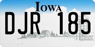 IA license plate DJR185