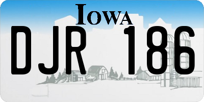 IA license plate DJR186