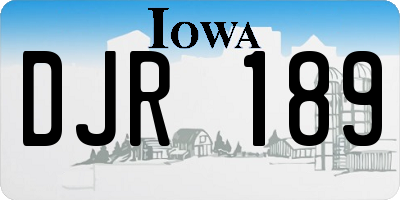 IA license plate DJR189