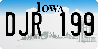 IA license plate DJR199