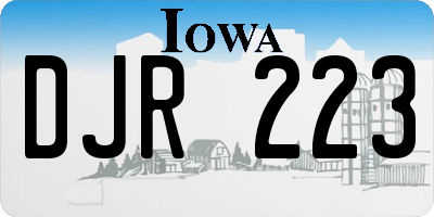 IA license plate DJR223