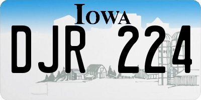 IA license plate DJR224