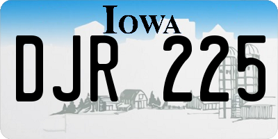 IA license plate DJR225