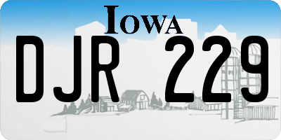 IA license plate DJR229