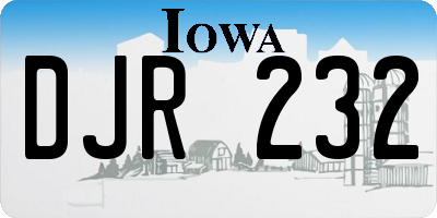 IA license plate DJR232