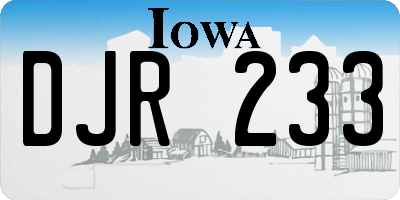 IA license plate DJR233