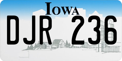 IA license plate DJR236