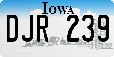 IA license plate DJR239