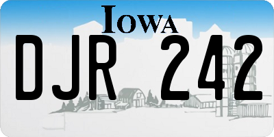 IA license plate DJR242