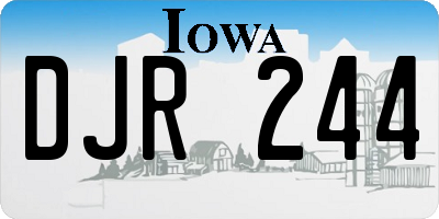 IA license plate DJR244