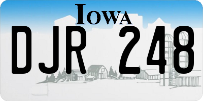 IA license plate DJR248