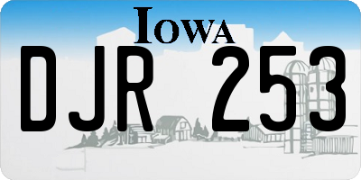 IA license plate DJR253