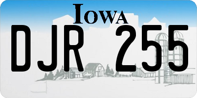 IA license plate DJR255