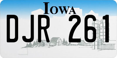 IA license plate DJR261