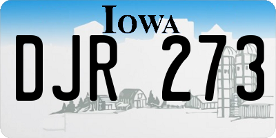 IA license plate DJR273