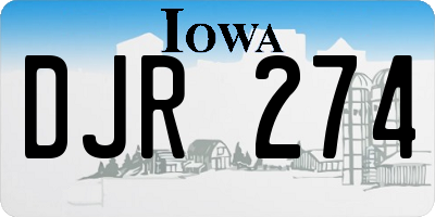 IA license plate DJR274