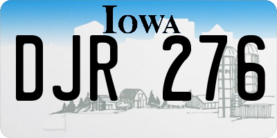 IA license plate DJR276