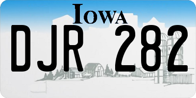 IA license plate DJR282