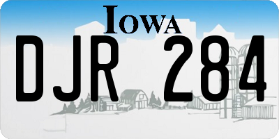 IA license plate DJR284