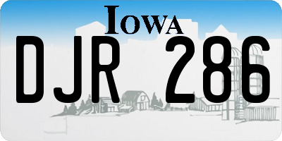IA license plate DJR286
