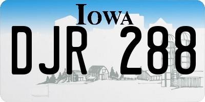 IA license plate DJR288