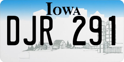 IA license plate DJR291