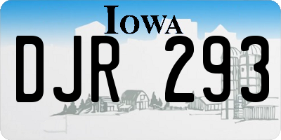 IA license plate DJR293