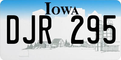 IA license plate DJR295