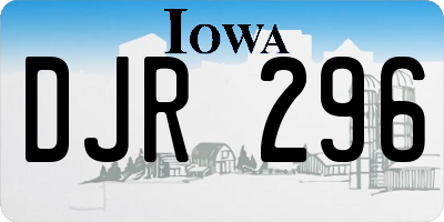 IA license plate DJR296