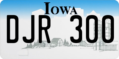 IA license plate DJR300