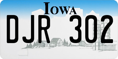 IA license plate DJR302