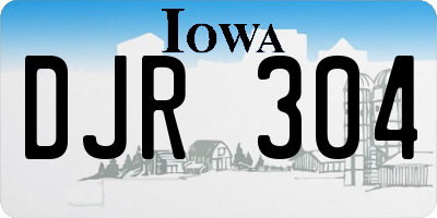 IA license plate DJR304