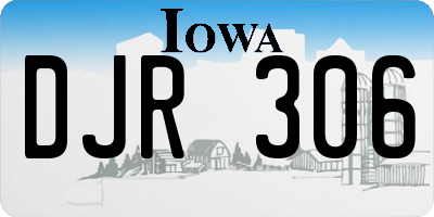IA license plate DJR306