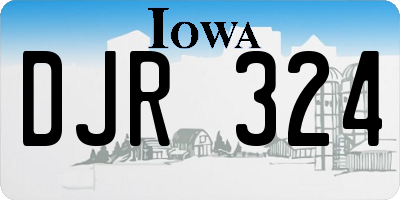 IA license plate DJR324