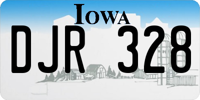 IA license plate DJR328