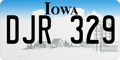 IA license plate DJR329