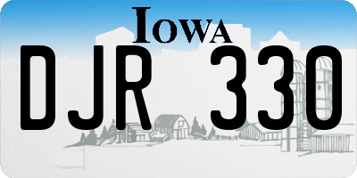 IA license plate DJR330