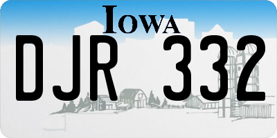 IA license plate DJR332